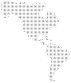 Map of North and South America